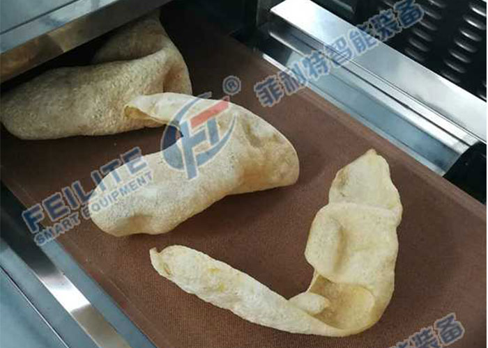 豬皮膨化微波烘干燥設備成功交付，非油炸更健康